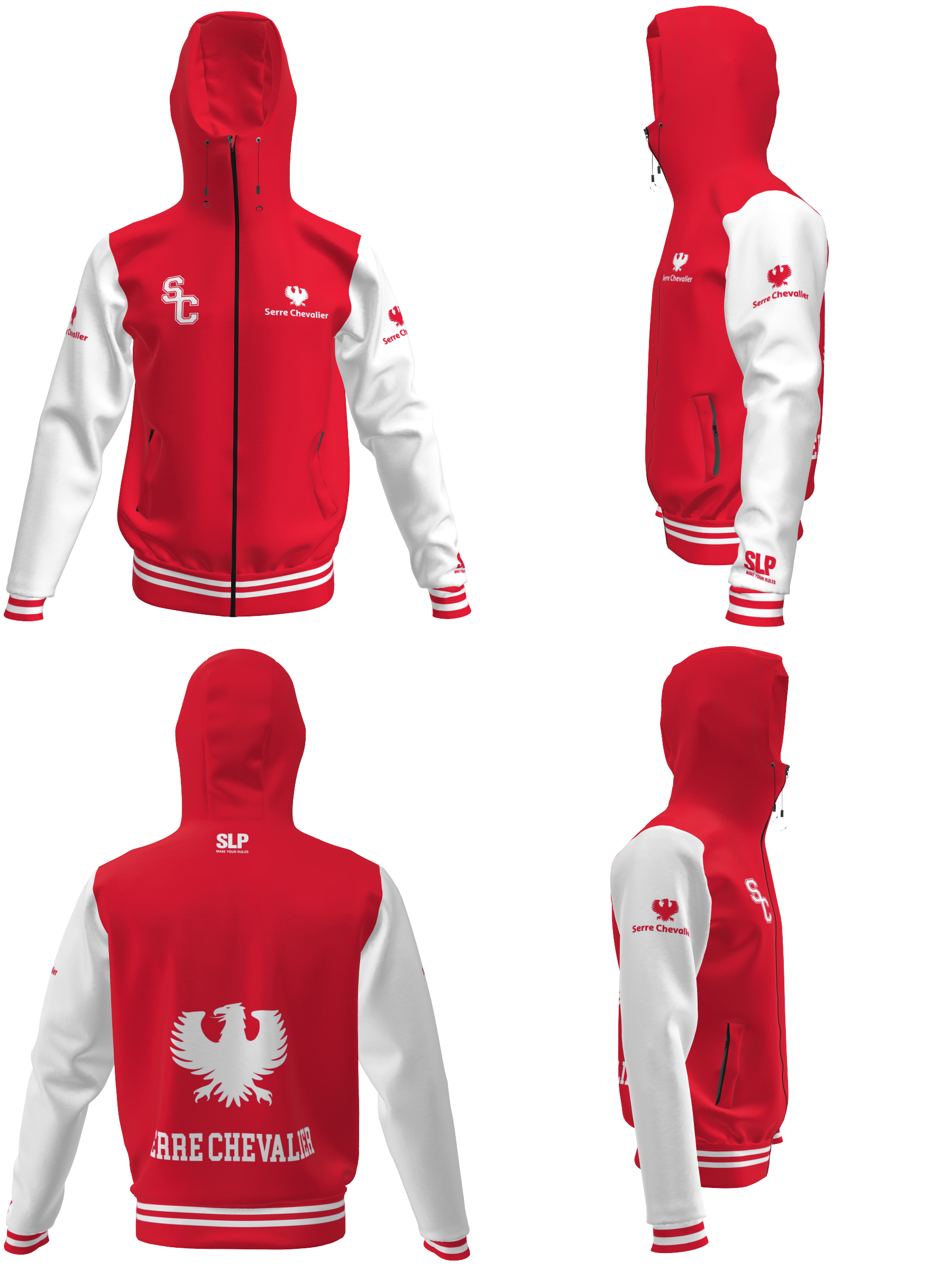 SWEAT SHIRT US College rouge