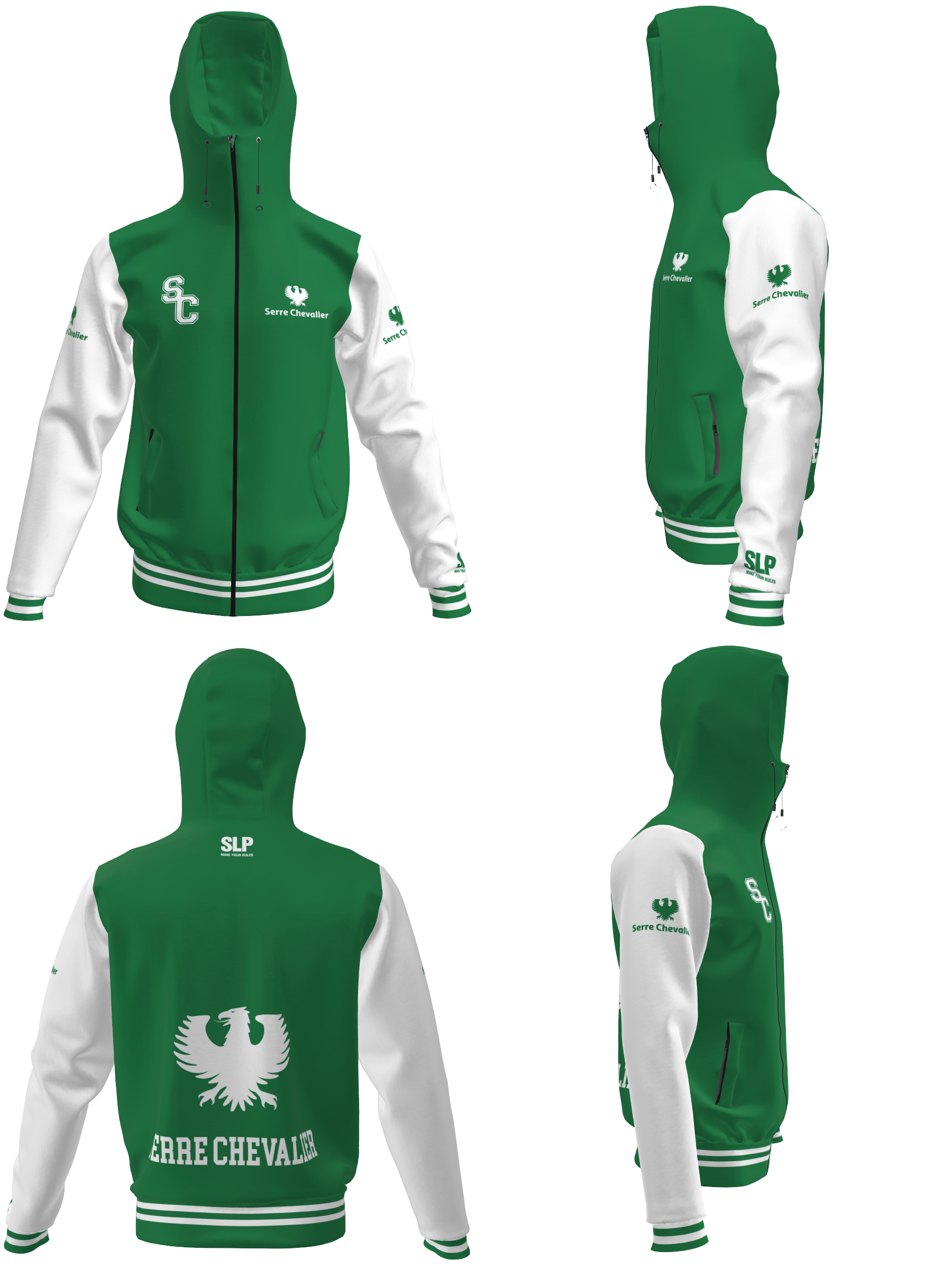 SWEAT SHIRT US College vert
